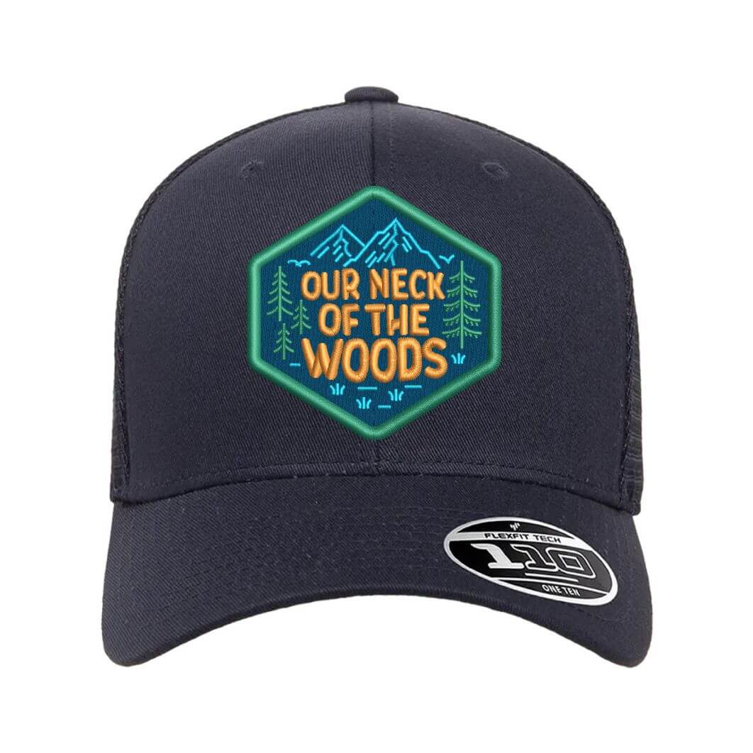 Flexfit 110® Mesh-Back Cap - EMB Patch — Navy