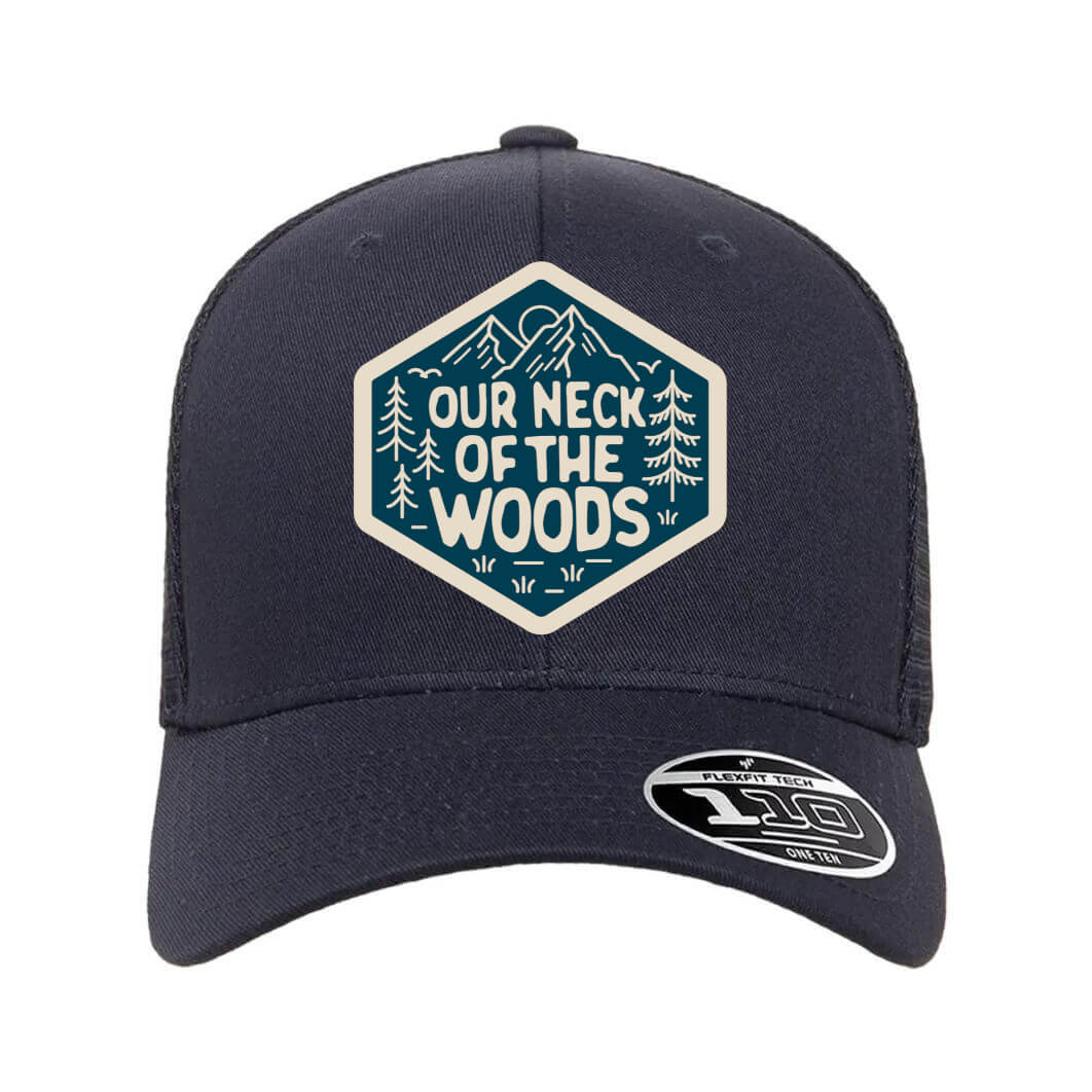 Flexfit 110® Mesh-Back Cap - Blue Taupe Patch — Navy